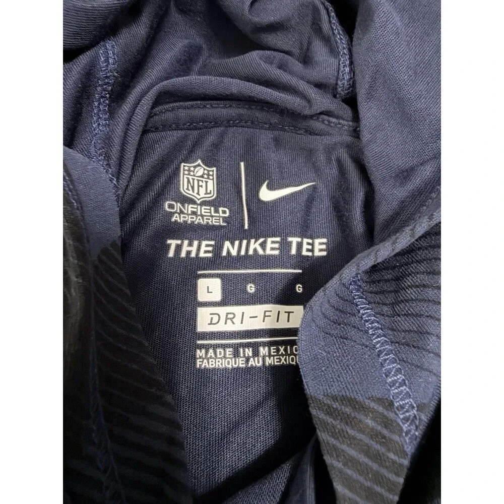 Men’s Denver Broncos Nike Size L Blue Lightweight Dri Fit Hoodie Pullover